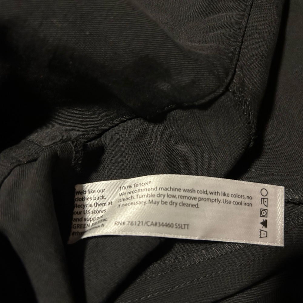 Eileen Fisher Classic Black straight wide leg slacks